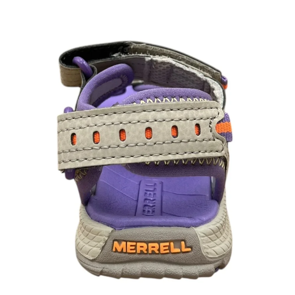Merrell Little Girls Sport‎ Outdoor Sandal Size 11 Purple/Gray Adjustable Straps